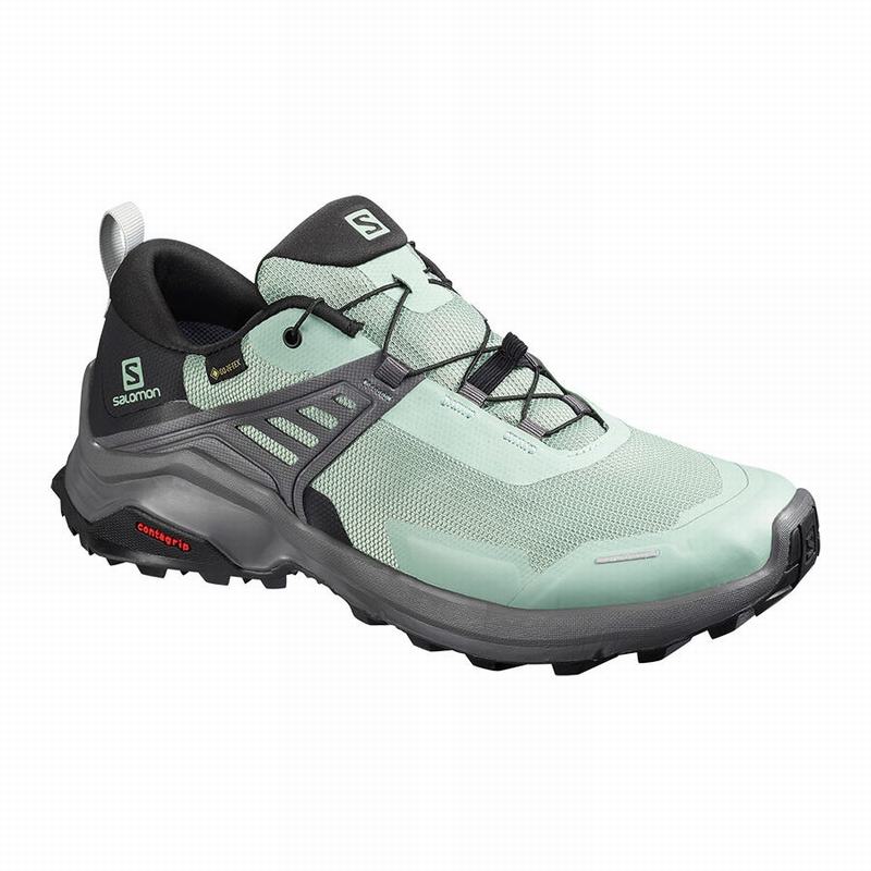 Salomon Singapore Womens Hiking Shoes - X RAISE GORE-TEX Green/Black | 93180-OVYB